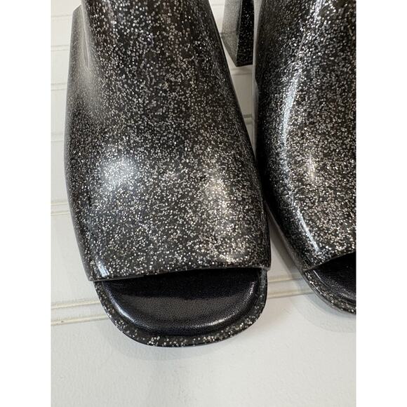 Jeffery Campbell Petra Mule in Black Shimmer Size 8 - Picture 4 of 5
